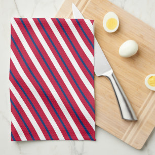 Red, White & Blue Stripes Kitchen Towel