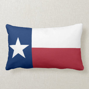Red White Blue Texas Flag Lumbar Pillow