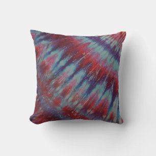 Red White Blue Tie Dye American MoJo Pillow