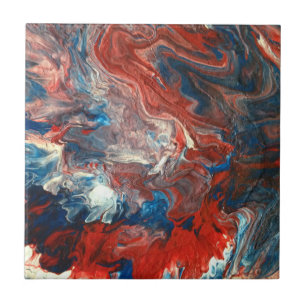 Red, White, Blue Tile
