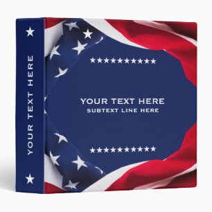 Red White & Blue-USA Flag Stars And Stripes 4 Binder