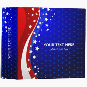 Red White & Blue - USA Flag Stars And Stripes Binder