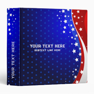 Red White & Blue - USA Flag Stars Stripes Two Binder
