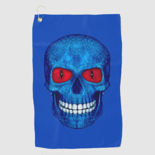 Red White Blue USA Zombie Skull  Golf Towels