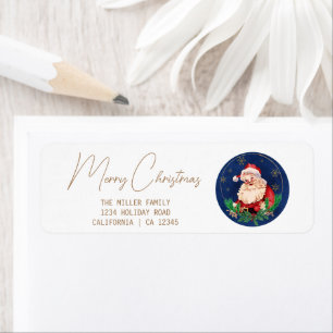 Red White Blue Vintage Christmas Return Address