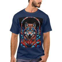 Red, White, Blue Wolf