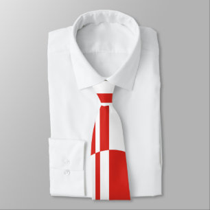 Red white bold circle stripes positive negative tie