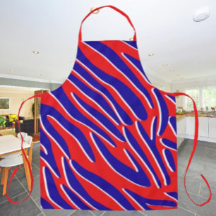 Red, White & Bold Tiger Stripe Apron