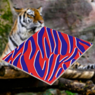Red, White & Bold   Tiger Stripe Ceramic Tile