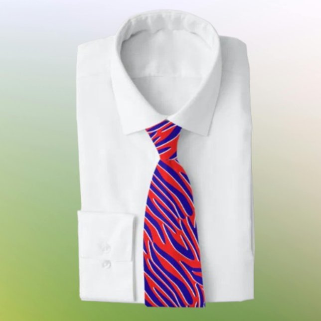 Red, White & Bold | Tiger Stripe Necktie (Creator Uploaded)