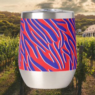 Red, White & Bold   Tiger Stripe Stemless