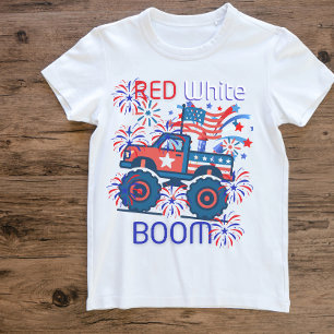 Red, white boom 4th of July 250th Birthday  Baby T-Shirt