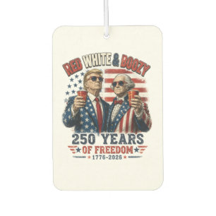 Red White Boozy Trump George Washington 250 Air Freshener