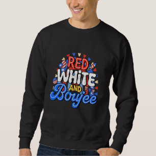 Red White & Boujee 4th of July American Flag Patri Sweatshirt