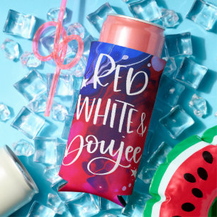 Red White Boujee   July 4th Bachelorette Party  Seltzer Can Cooler