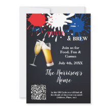 Red, White & Brew Party Invitation