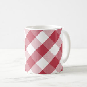 Red White Buffalo Check Coffee Mug