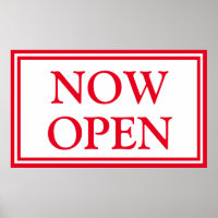 Red White Business Now Open