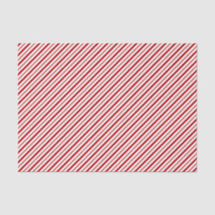 Red & White Candy Cane Stripes (small scale) Tissue Paper