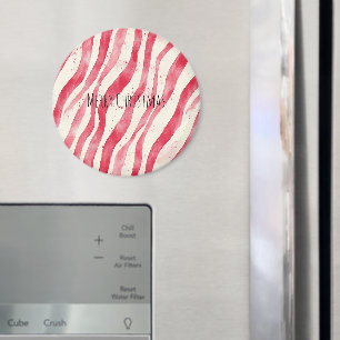 Red White Candy Canes Christmas Magnet