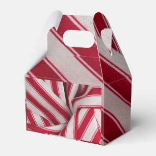 Red & White candy Stripes Favor Box