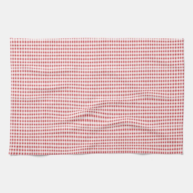 Red & White Chequered Kitchen Towel (Horizontal)