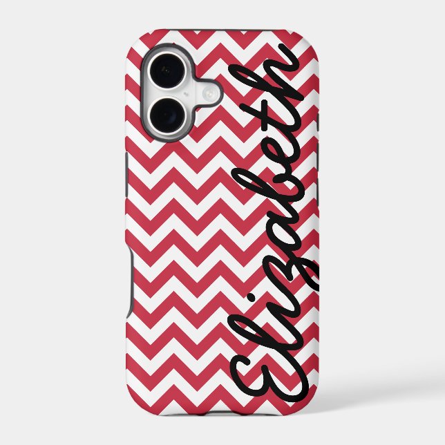 Red White Chevron Pattern (Back)