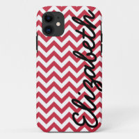 Red White Chevron Pattern