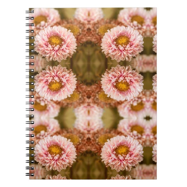 Red White China Aster Notebook (Front)