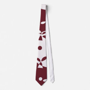 Red White Christmas Bells Holiday Pattern Tie