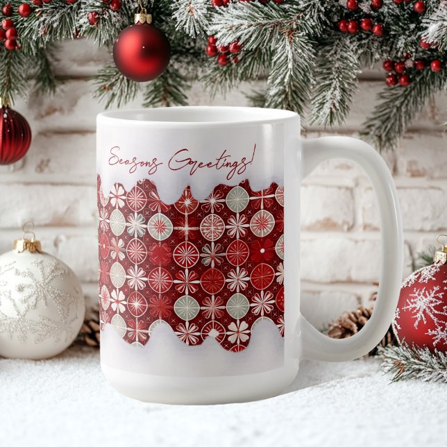 Red White Christmas Candy Pattern#13 ID1009 Coffee Mug (Creator Uploaded)