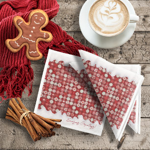 Red White Christmas Candy Pattern#13 ID1009 Napkin