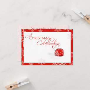 Red White Christmas Celebration RSVP Card