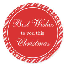 Red & White Christmas Holiday Gift Tag Stickers