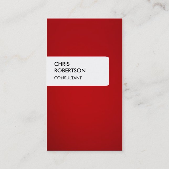 Red White Colourful Creative Charming Business Car Business Card (Front)