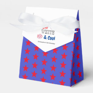 Red White & Cool 4th of July Birthday Favor Box