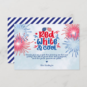Red White & Cool Thank You Card