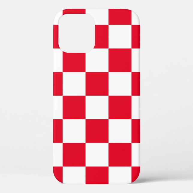 Red White Croatian Checkers Case-Mate iPhone Case (Back)