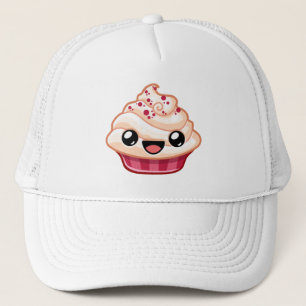 Red/White Cupcake - Happy Jump Trucker Hat