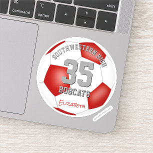 Red white custom soccer team colours 