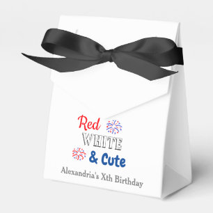 Red White & Cute 4th of July Favor Box