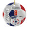 Red, White & Dark Blue Personalize Soccer  ⚽ Ball