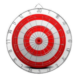 Red white dartboard