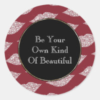 Red White Diamond Lips