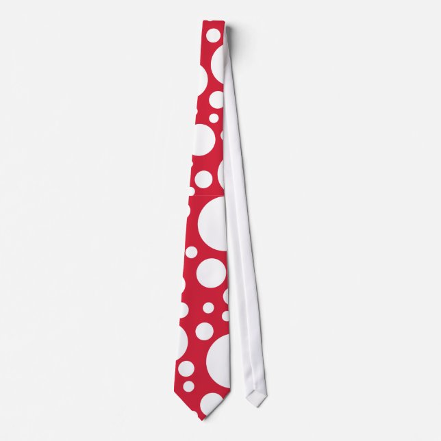 Red & white dot tie (Front)