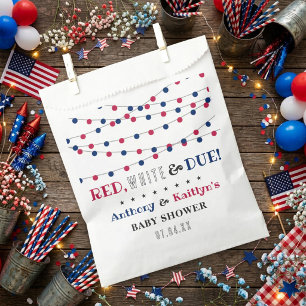 Red, White & Due! 4th Of July Baby Shower Favour Bag