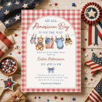 Red White & Due All American Boy Baby Shower