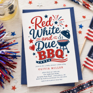 Red White & Due BBQ Invite