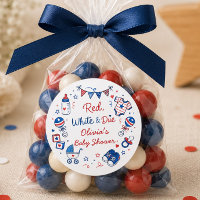 Red White Due Favour Sticker