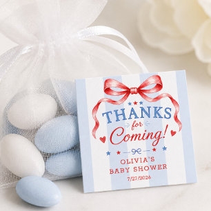 Red White & Due Favour Tag Enclosure Card